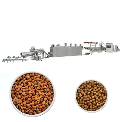 اکستروژن خشک خوراک حیوانات خانگی خط تولید مواد غذایی درجه فولاد ضد زنگ