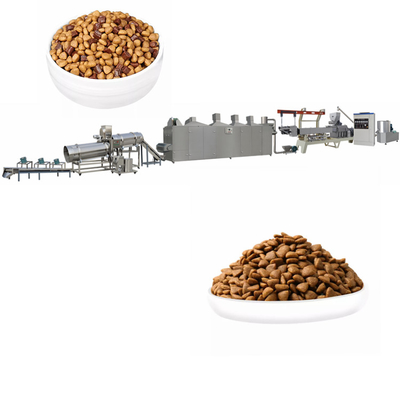 خط تولید غذای حیوانات خانگی خشک 70 کیلووات نصب شده با ظرفیت بزرگ